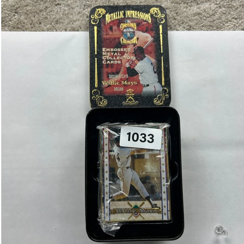 Metallic Impressions Willie Mays Embossed Metal Cards Tin 1995 MLB Retro